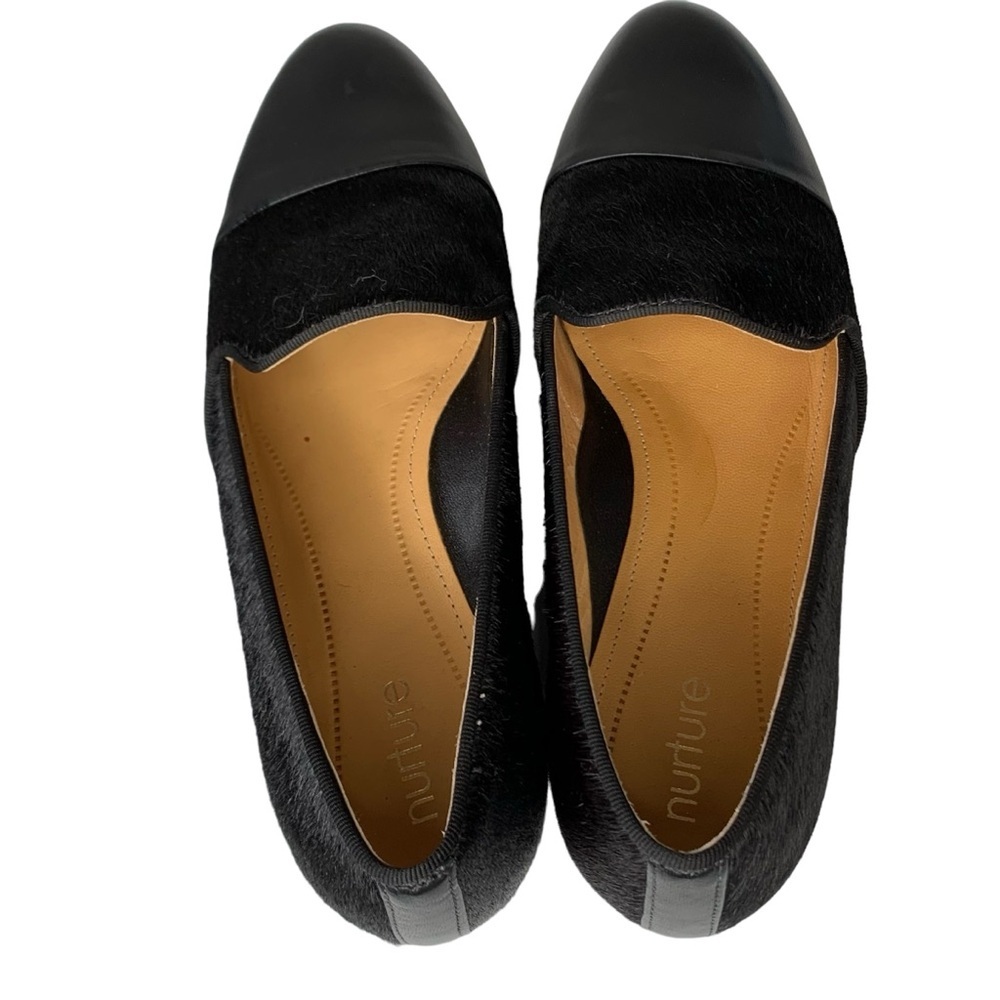 Nurture Reikel black Bovine calf‎ hair cap toe loafer. Size 7.5 - Picture 8 of 9